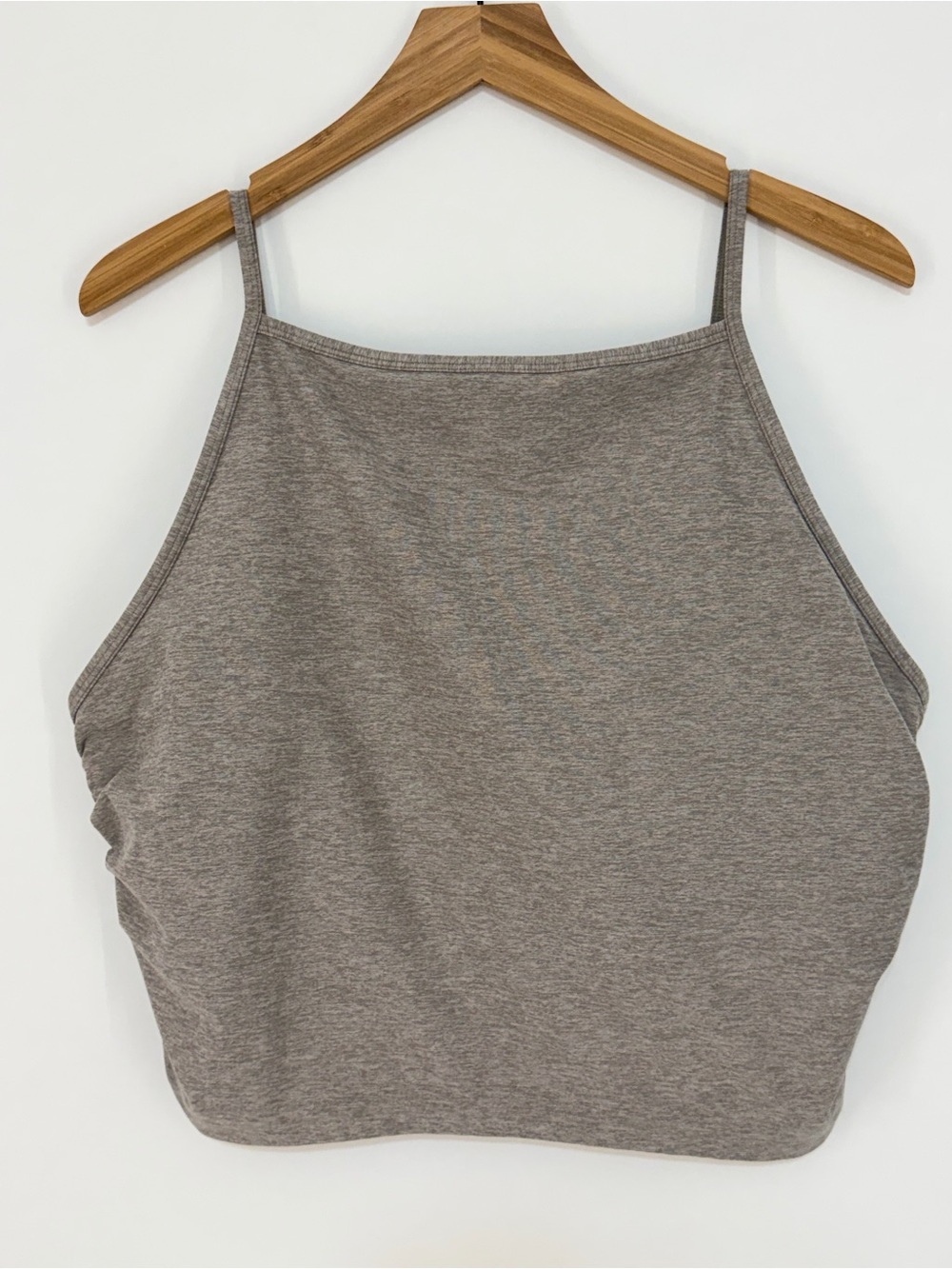 Abercrombie YPB Ruched Side Shelf Bra Tank Heather Taupe Size XXL Active Cami